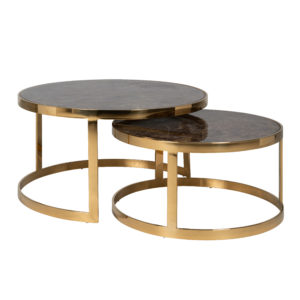 Set 2 Tavolini Blackbone ORO Rich. - Brighter Home