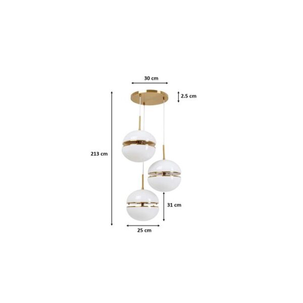 Sospensione a 3 leila Ø48cm - immagine 3