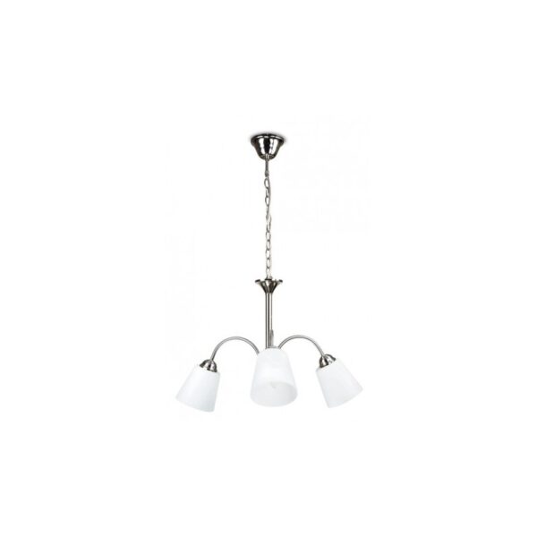 Lampadario 1162 3 luci acciaio